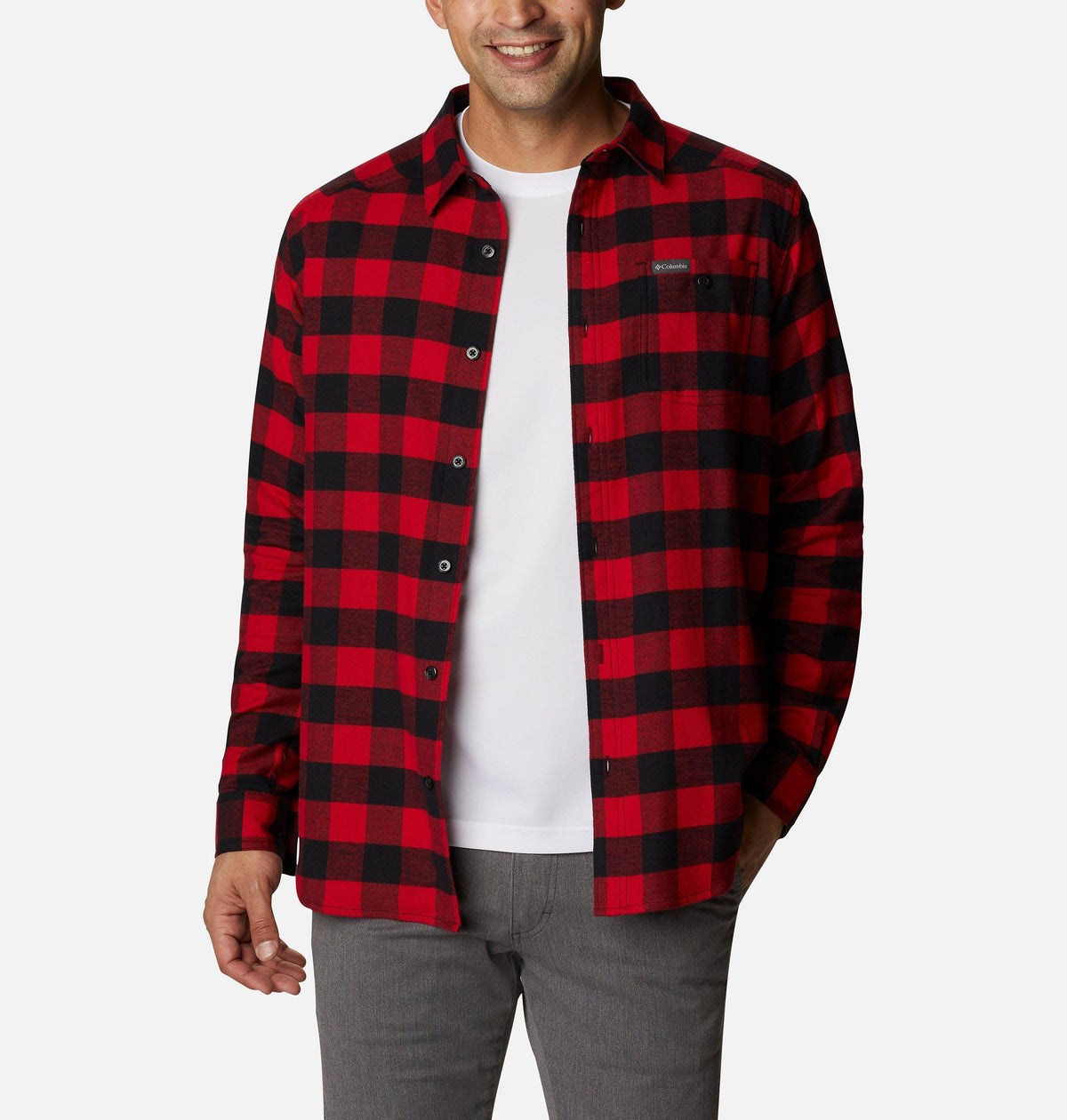 Men's Cornell Woods Flannel Long Sleeve Shirt - Tall
