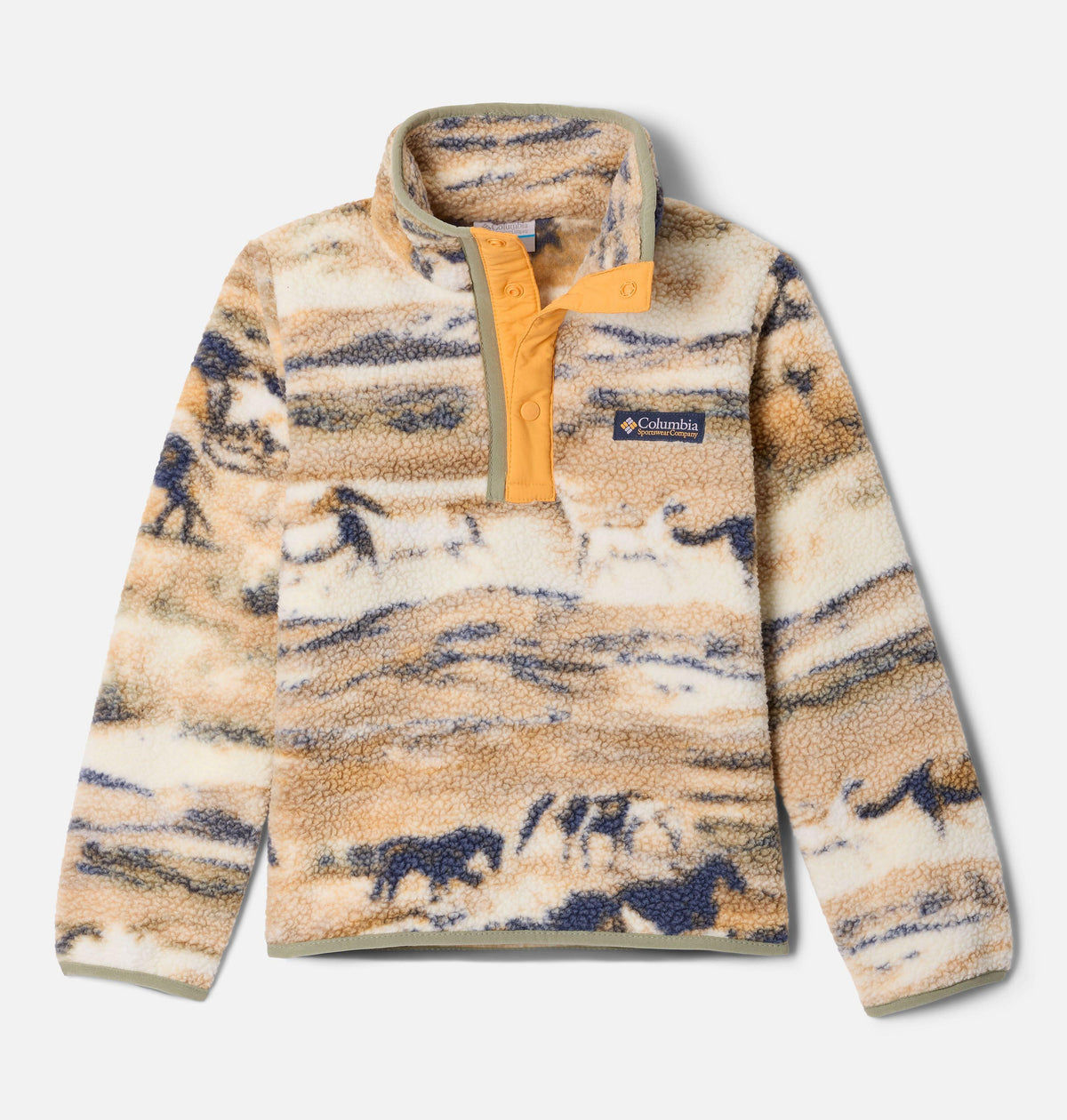 Kids' Helvetia II Printed Half Snap Fleece Pullover