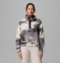 Women's Helvetia II Printed Cropped Half Snap Fleece Pullover